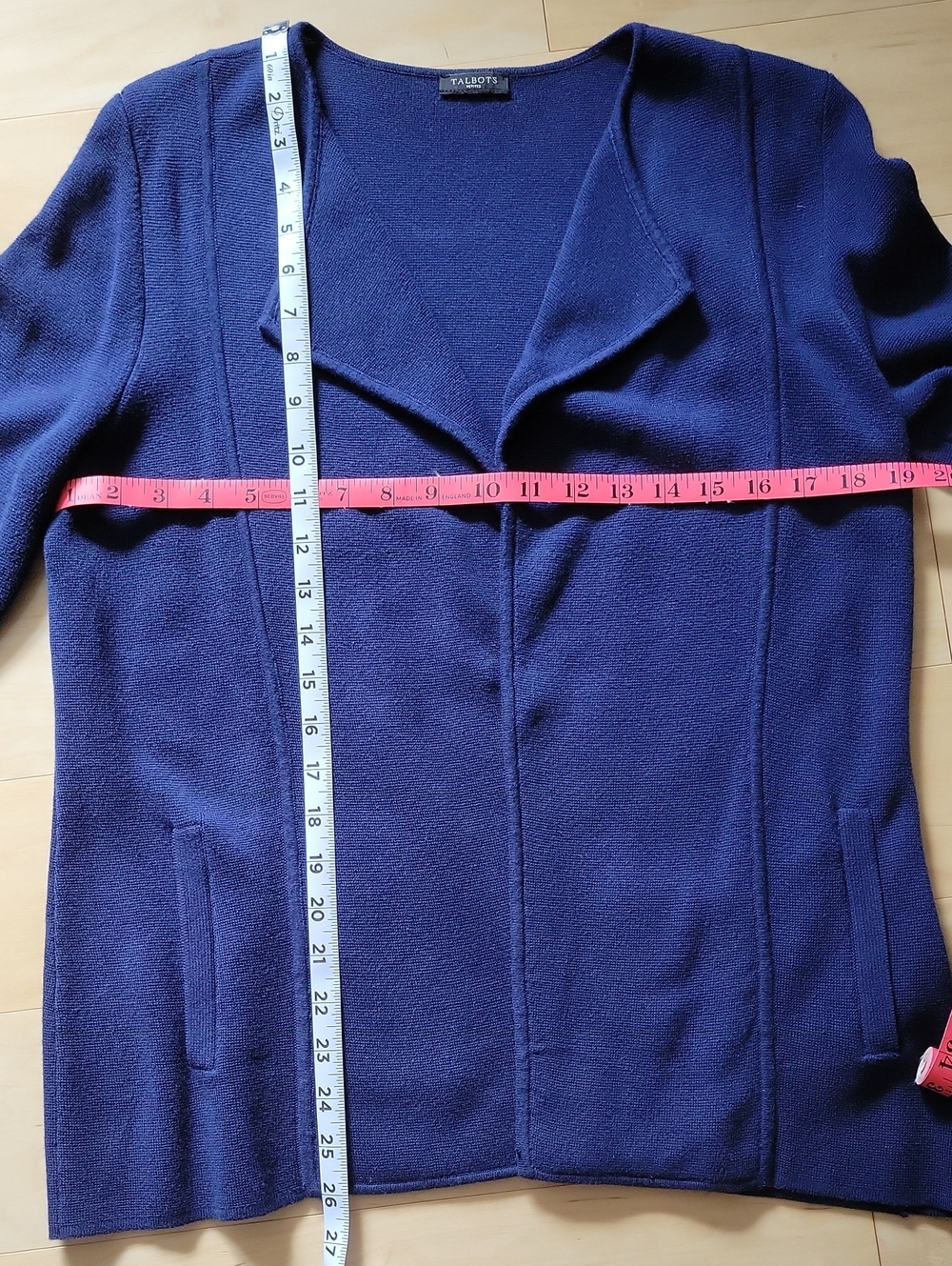 Talbots Deep Navy Open Cardigan Jacket